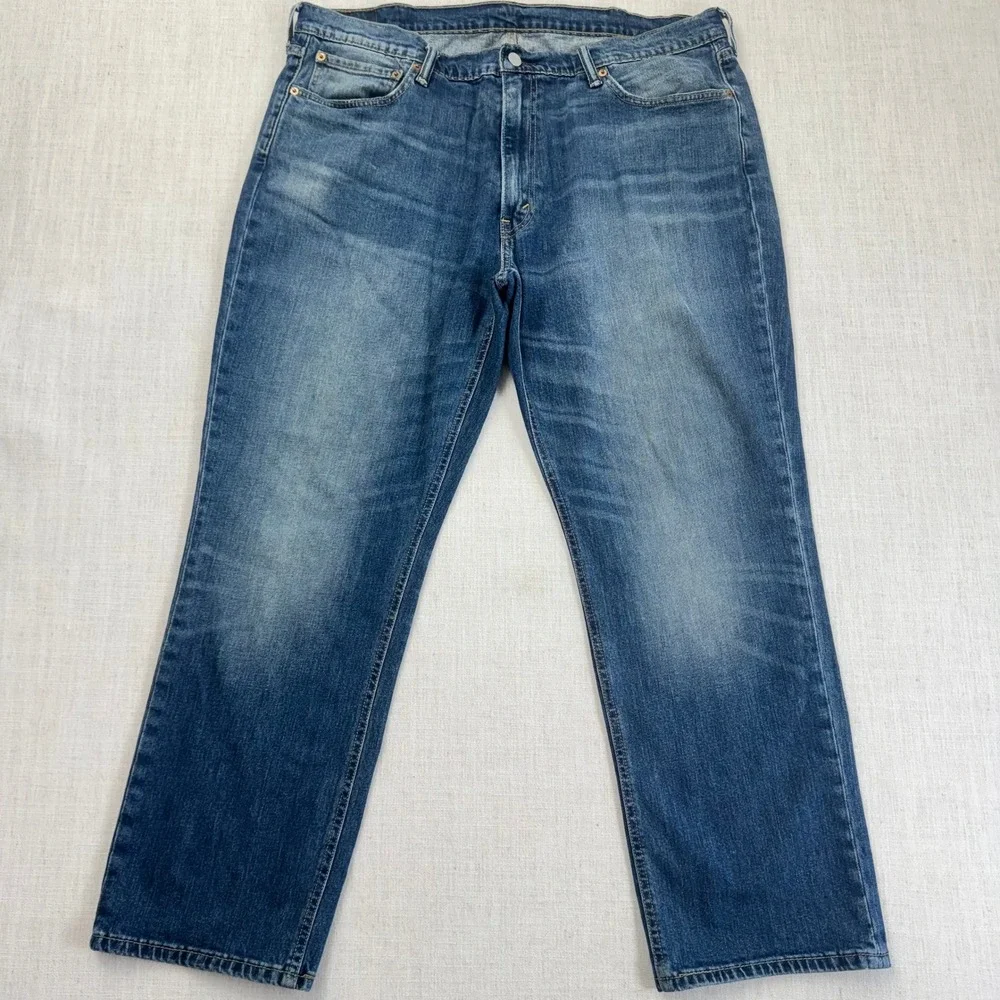Levis‎ 541 Athletic Taper Mens Jeans 38x30 Blue Denim Medium Wash Distress Fade